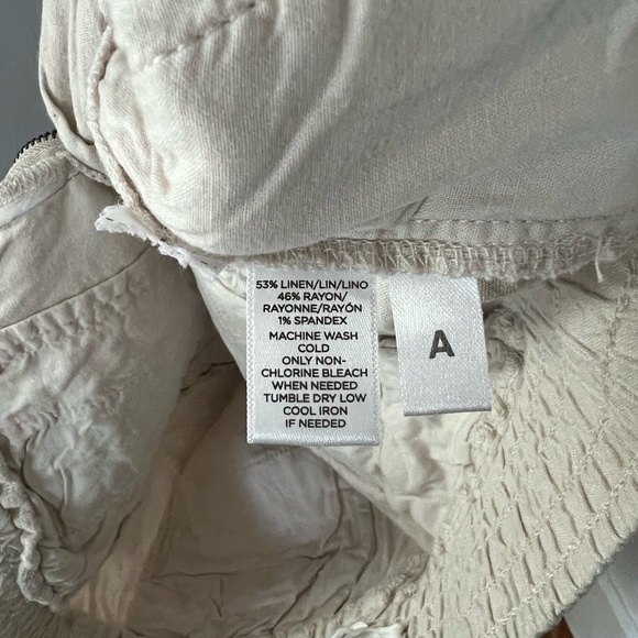 Lou & Grey Linen Pants Small Khaki - Picture 8 of 9